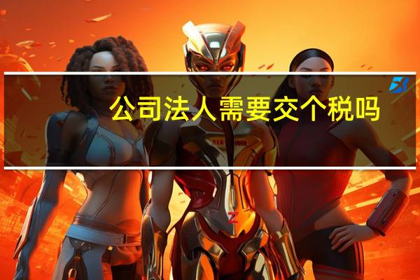 公司法人需要交个税吗