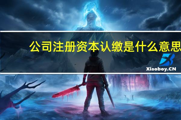 公司注册资本认缴是什么意思