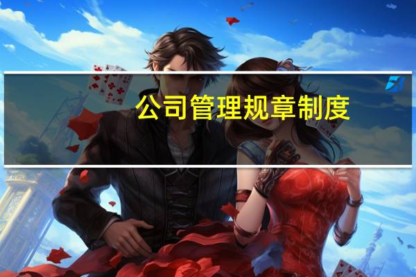 公司管理规章制度