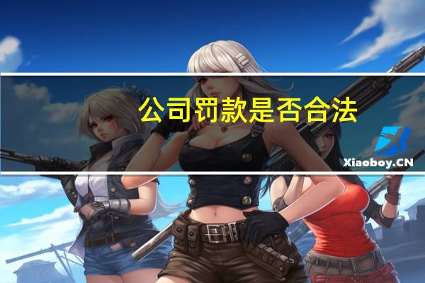 公司罚款是否合法
