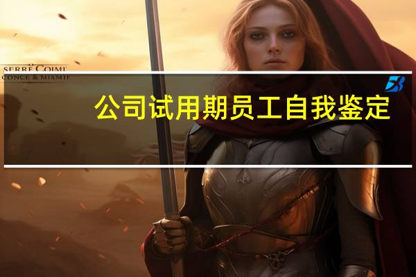 公司试用期员工自我鉴定