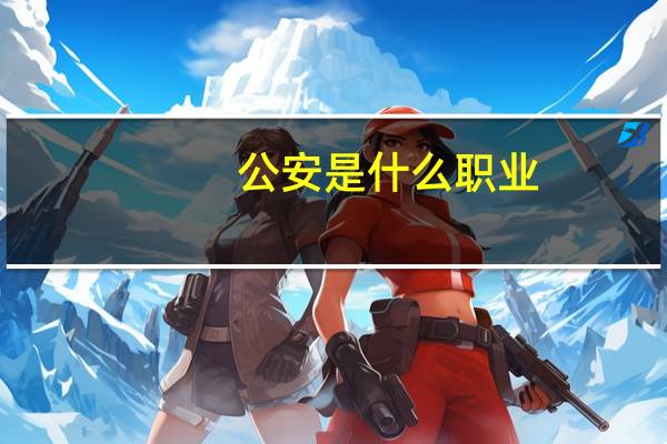 公安是什么职业