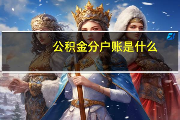 公积金分户账是什么