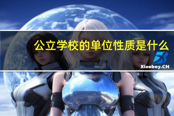 公立学校的单位性质是什么