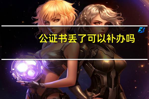 公证书丢了可以补办吗