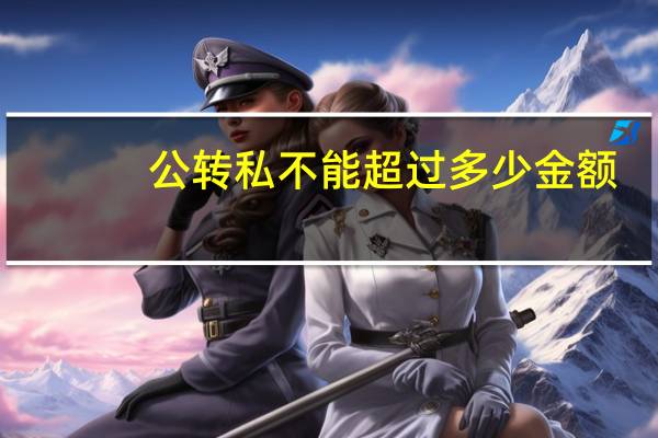 公转私不能超过多少金额