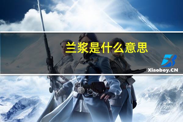 兰浆是什么意思