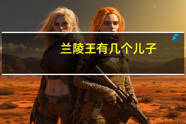 兰陵王有几个儿子