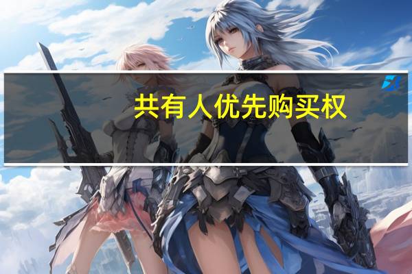 共有人优先购买权