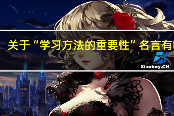 关于“学习方法的重要性”名言有哪些