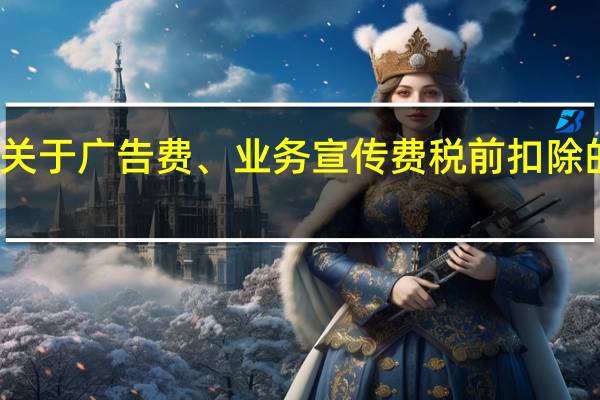 关于广告费、业务宣传费税前扣除的标准