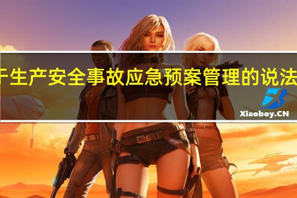 关于生产安全事故应急预案管理的说法正确的是()