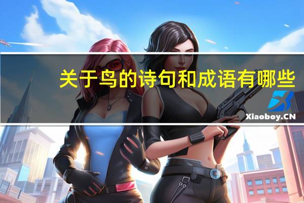 关于鸟的诗句和成语有哪些