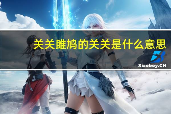 关关雎鸠的关关是什么意思