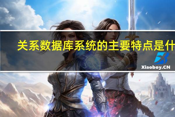 关系数据库系统的主要特点是什么