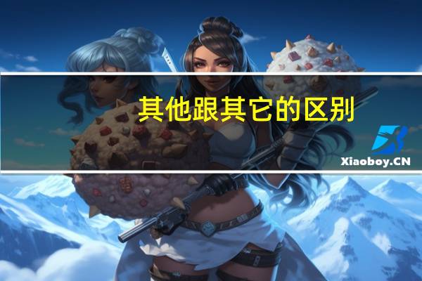 其他跟其它的区别