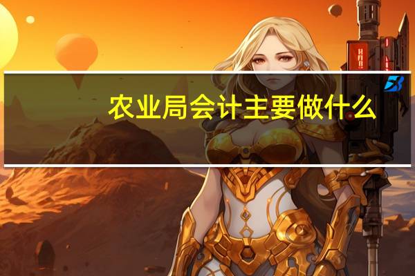 农业局会计主要做什么