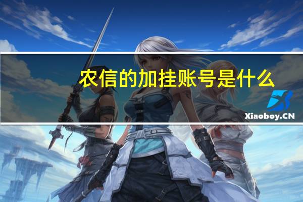 农信的加挂账号是什么