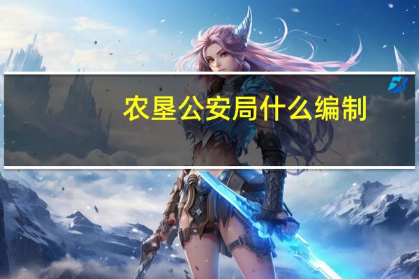 农垦公安局什么编制