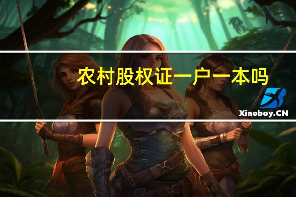 农村股权证一户一本吗