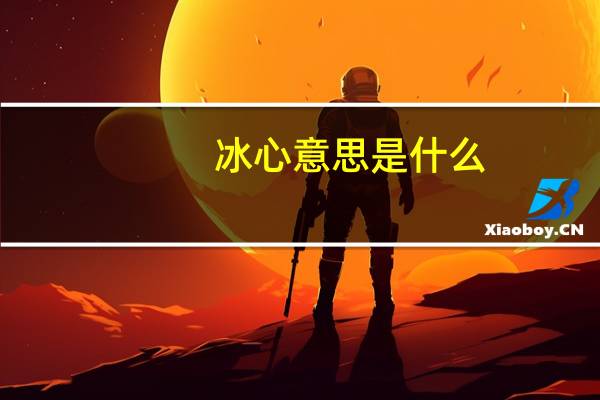 冰心意思是什么