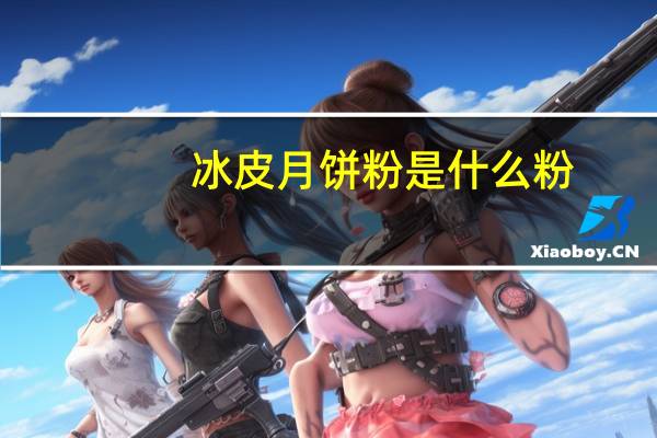 冰皮月饼粉是什么粉