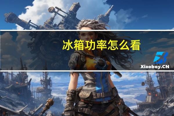 冰箱功率怎么看