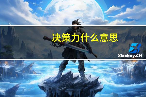 决策力什么意思