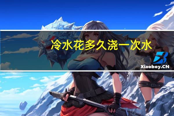 冷水花多久浇一次水