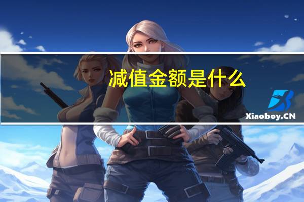 减值金额是什么