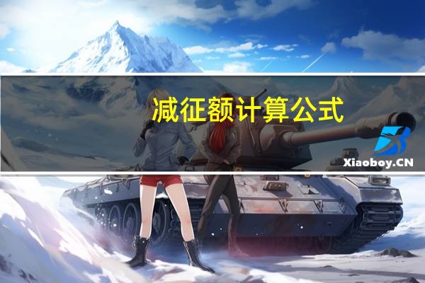 减征额计算公式