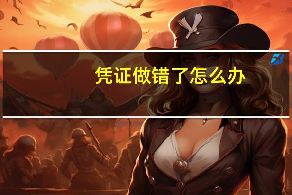 凭证做错了怎么办