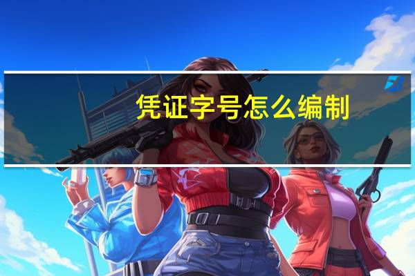 凭证字号怎么编制