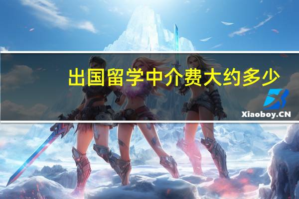 出国留学中介费大约多少
