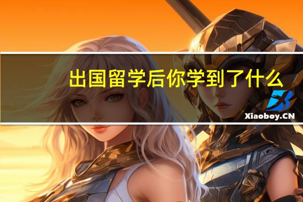 出国留学后你学到了什么