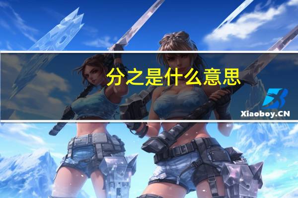 分之是什么意思