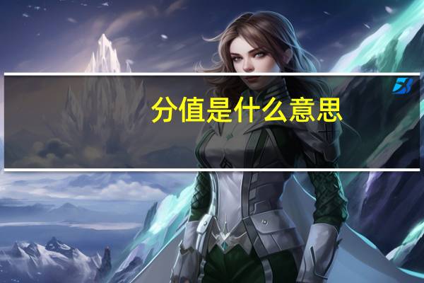 分值是什么意思?