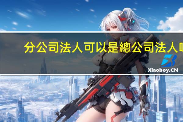 分公司法人可以是總公司法人嗎