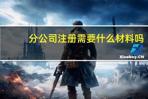 分公司注册需要什么材料吗