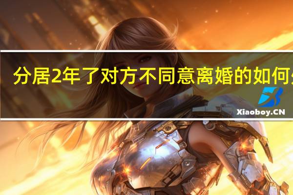 分居2年了对方不同意离婚的如何处理