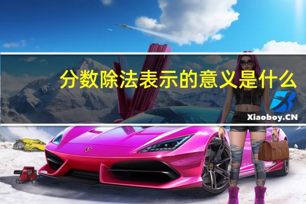 分数除法表示的意义是什么