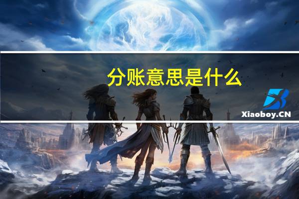 分账意思是什么