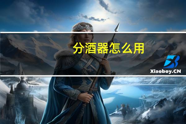 分酒器怎么用