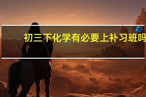 初三下化学有必要上补习班吗