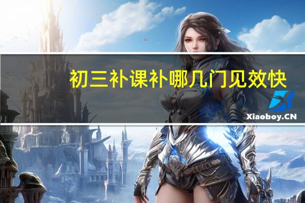 初三补课补哪几门见效快