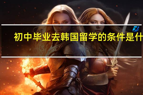 初中毕业去韩国留学的条件是什么