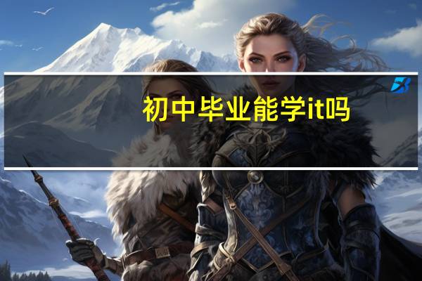 初中毕业能学it吗