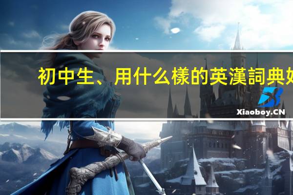 初中生、用什么樣的英漢詞典好