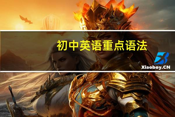 初中英语重点语法