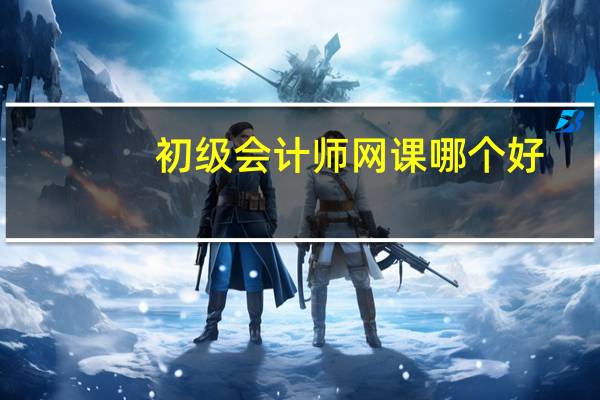 初级会计师网课哪个好